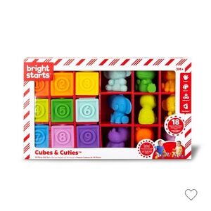 BRIGHT STARTS NWT Block And Buddies Holiday Baby Toy Gift Set 18pc